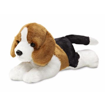 Beagle hond knuffel - pluche - 20 cm - bruin/wit - cadeau, Verzenden, Nieuw