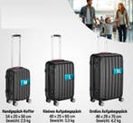 Reiskoffers Zwart 3-delig ABS met gratis accessoires, Sieraden, Tassen en Uiterlijk, Koffers, Verzenden, Nieuw