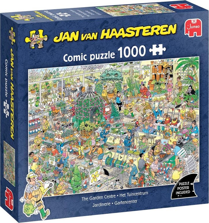 Jan van Haasteren - Het Tuincentrum Puzzel (1000 stukjes) |, Hobby en Vrije tijd, Denksport en Puzzels, Nieuw, Verzenden