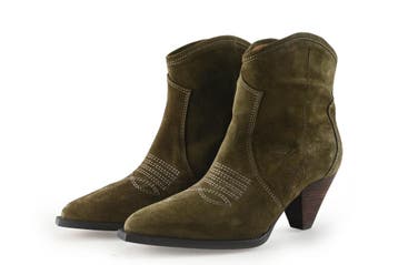Toral Enkellaarzen in maat 37 Groen, Kleding | Dames, Schoenen, Verzenden, Lage of Enkellaarzen, Zo goed als nieuw, Toral
