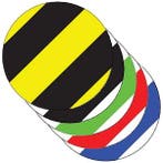 Stip gestreept - Wit & Rood - Vlak - Polyvinylchloride (PVC), Verzenden