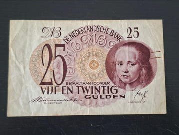 Nederland. - 25 Gulden - 1945 - Nvph 80 (Zonder