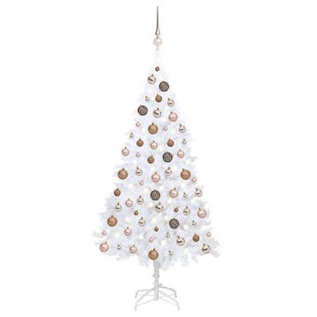 vidaXL Kunstkerstboom met verlichting en kerstballen 150 cm, Verzenden, Nieuw