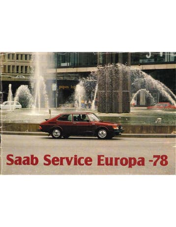 1978 SAAB SERVICE EUROPA HANDLEIDING, Boeken, Auto's | Folders en Tijdschriften, Nieuw, Author