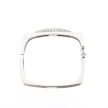 Witgouden armband met diamant; Maat XS (Slavenarmband), Gebruikt, Ophalen of Verzenden, Met edelsteen, Goud