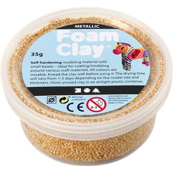 Foam Clay®, metallic, goud, 35 gr/ 1 Doosje, Hobby en Vrije tijd, Knutselen, Nieuw