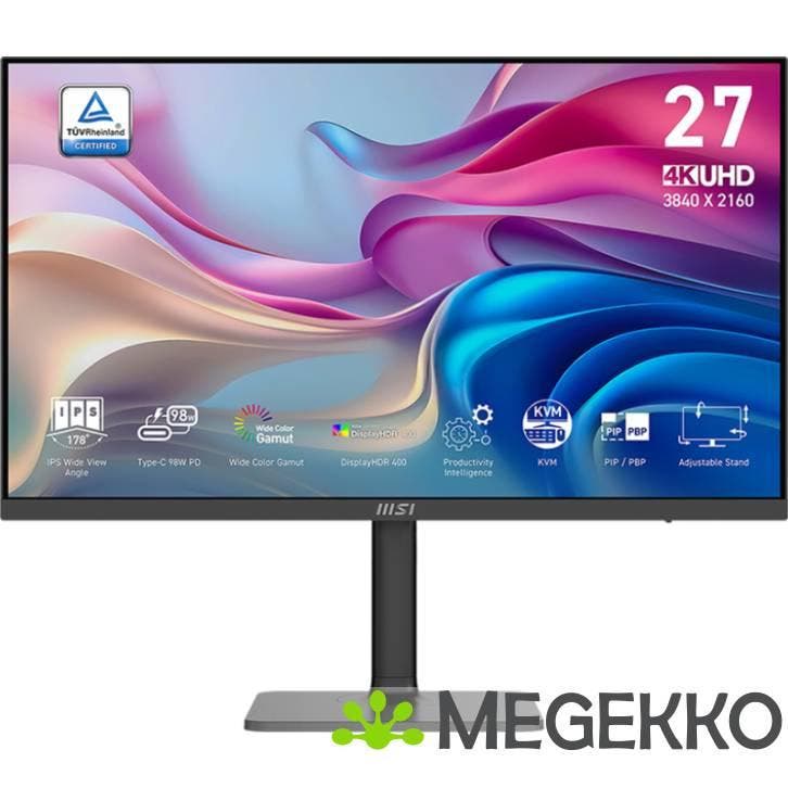 MSI Modern MD272UPHG 27  Ultra HD IPS USB-C monitor, Computers en Software, Monitoren, Nieuw, Verzenden