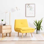 vidaXL Fauteuil stof geel, Verzenden, Nieuw