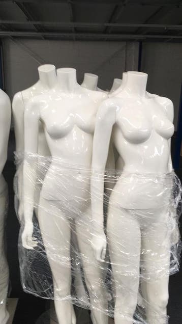 Gebruikte etalagepoppen glossy white hans boodt