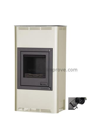 Aquaflame 17 cv-houtkachel Gebroken wit Handmatige bediening, Verzenden, Nieuw