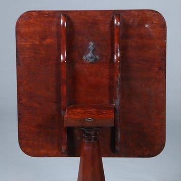 Vierkante mahonie tilttoptable wijntafel vroeg Victoriaans c, Antiek en Kunst, Antiek | Meubels | Tafels, Ophalen of Verzenden