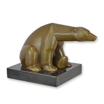 A BRONZE SCULPTURE OF A POLAR BEAR (Beeldjes - Decoratie), Verzenden, Nieuw