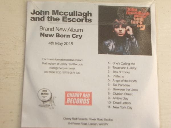 cd promo - John Mccullagh And The Escorts - New Born Cry, Cd's en Dvd's, Cd's | Rock, Zo goed als nieuw, Verzenden
