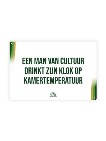 Een man van cultuur drinkt zijn klok op kamertemperatuur, Ophalen of Verzenden, Nieuw