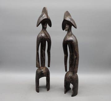 2 Statuette mumuye - sculptuur - Nigeria (Zonder