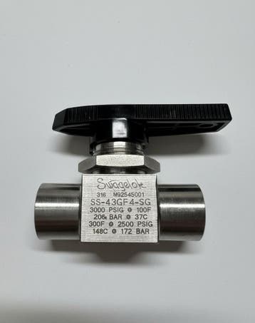 Swagelok SS-43GF4-SG 2-Way ball valve 1/4 inch Female NPT..., Doe-het-zelf en Verbouw, Verzenden, Nieuw