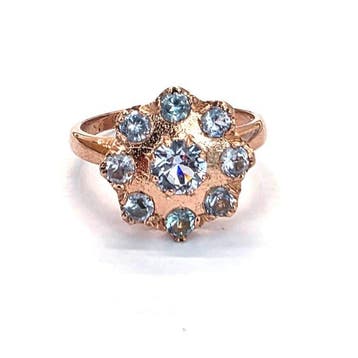 Zonder minimumprijs - Ring - 9 kt. Roségoud, Zilver Spinel, Sieraden, Tassen en Uiterlijk, Ringen, Nieuw