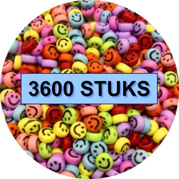 Fako Bijoux - Emoji / Smiley Kralen Bulk - Acryl - 7mm -, Verzenden, Nieuw