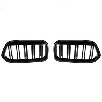 Grill voor BMW X2 F39 2018-2022 | glans zwart | dubbelspijls
