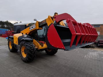 Solid Mestvork 2,2m / 2,4m Krokodilbak Mestklem Manitou JCB, Verzenden