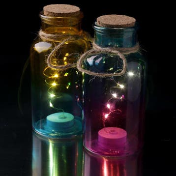 Glazen pot met LED verlichting Medium (Cadeau artikelen), Ophalen of Verzenden, Nieuw