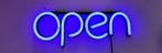 Open neon bord verlichting lamp licht kunststof 3D *blauw*, Zakelijke goederen, Horeca | Meubilair en Inrichting, Verzenden, Nieuw in verpakking