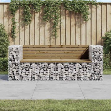 vidaXL Tuinbank schanskorfontwerp 184x71x65,5 cm, Verzenden, Nieuw