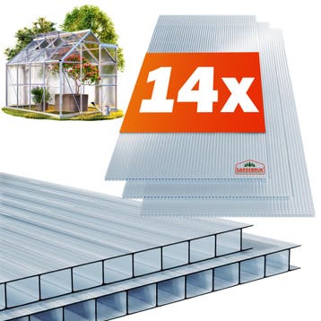 Polycarbonaat Platen 14 Stuks Transparant 4mm 10,25m², Verzenden, Nieuw