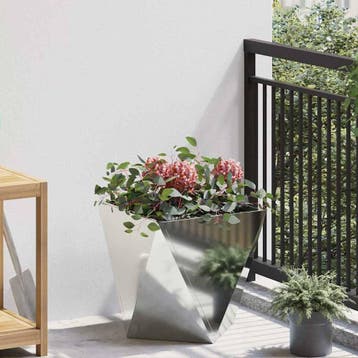 vidaXL Plantenbak Zilver 40 x 40 x 40 cm Gegalvaniseerd, Verzenden, Minder dan 60 cm, Nieuw, Metaal