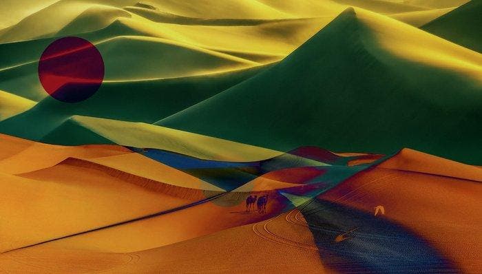 Elena Paraskeva - Sahara Sand Dunes I - XL, Antiek en Kunst, Kunst | Designobjecten