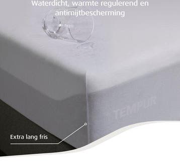 2dekans | Home by TEMPUR - Matrasbeschermer - 140 x 200 x 25, Ophalen of Verzenden, Zo goed als nieuw, Wit