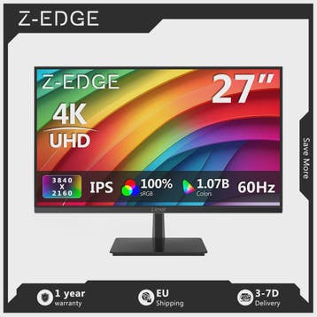 Z-EDGE 27" 4K UHD Monitor (3840x2160) IPS, 60Hz, 100% sRGB,, Verzenden, Nieuw