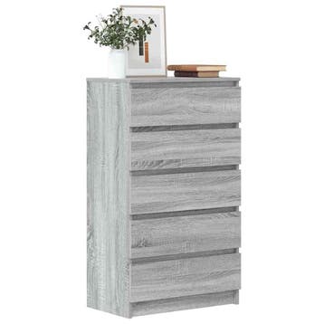 vidaXL Ladekast 60x36x103 cm bewerkt hout grijs sonoma, Minder dan 50 cm, Verzenden, 100 tot 150 cm, Nieuw