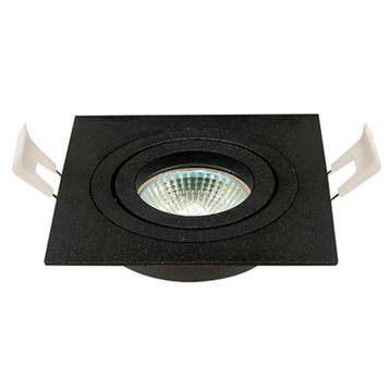 LUX Inbouwspot kantelbaar - Vierkant - GU10 - Mat Zwart, Nieuw