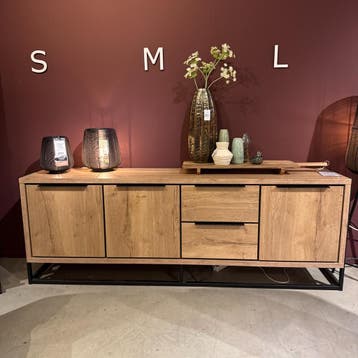 Dressoir Cornedo - Melamine - 193 cm - Pronto Wonen, Ophalen of Verzenden, Nieuw, 150 tot 200 cm, Industrieel
