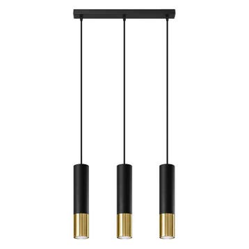 Hanglamp | 3 | Zwart met gouden buitenzijde | Luxe LED, Ophalen of Verzenden, Nieuw