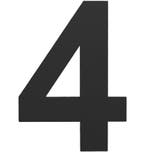 BASICS Huisnummer LBHN100-4 mat zwart, Verzenden, Nieuw