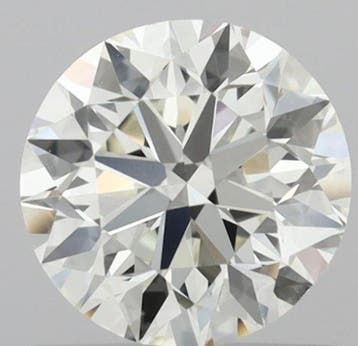 1 pcs Diamant (Natuurlijk) - 0.88 ct - Rond - J - VS1 -, Nieuw