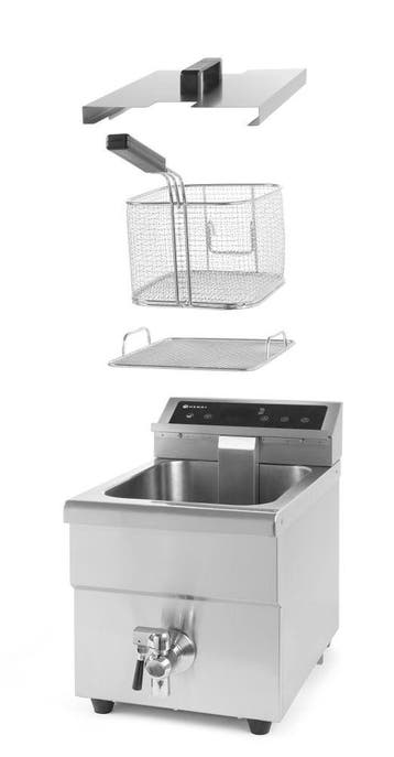Inductie Friteuse Met Aftapkraan 8L | Hendi | 230v/3500w | 2, Ophalen of Verzenden, Nieuw in verpakking