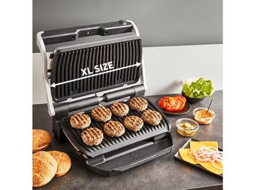 Tefal -   Optigrill+ Xl Contactgrill Zilver, Witgoed en Apparatuur, Verzenden, Nieuw