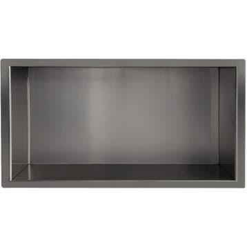 Wiesbaden Demis Inbouwnis - 30x60x7cm - Gunmetal, Ophalen of Verzenden, Nieuw, Rvs