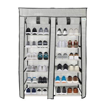 Schoenenrek | Schoenenkast | Kledingkast | 90x28x126 | Grijs, Verzenden, Nieuw