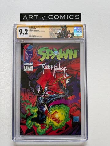 Spawn #1 - Signed by Todd McFarlane - Special CGC label -, Nieuw