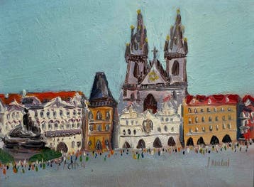 Josef Dlabal (1920-2004) - Place de la Vieille Ville -