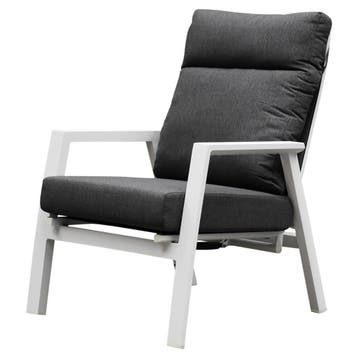 Vegas lounge balkonset 5 delig verstelbaar wit aluminium, Ophalen of Verzenden, Nieuw