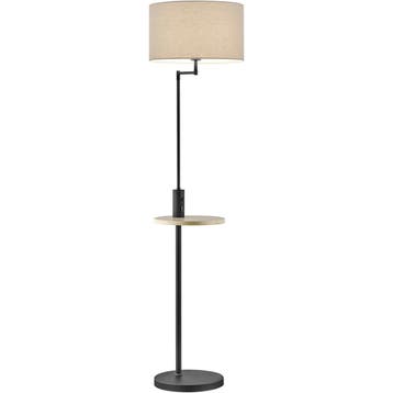 LED Vloerlamp - Trion Cliso - E27 Fitting - Rond - Mat Zwart, Ophalen of Verzenden, Nieuw, Metaal, Overige fittingen