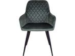 House Nordic Harbo Eetkamerstoel - Luxe Velvet - Groen (set, Verzenden, Nieuw