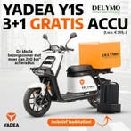 Yadea Y1S bezorgscooter Actie 3+1 accu gratis t.w.v. 999,-, Maximaal 45 km/u, Elektrisch, Nieuw, Yadea Y1S