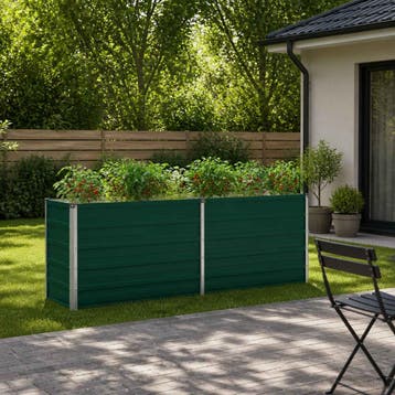 vidaXL Verhoogd Tuinbed Groen 160 x 40 x 55 cm koudgewalst, Verzenden, Minder dan 60 cm, Nieuw, Metaal