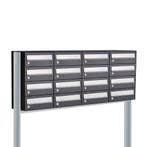 Brievenbusunit Hive set vrijstaand 4-breed, 4-hoog - zwart, Tuin en Terras, Verzenden, Nieuw